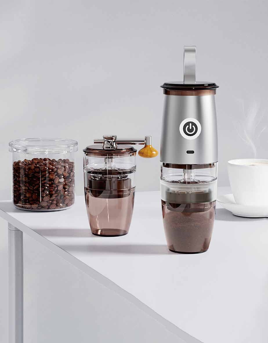 YBC-KF-YM-01 Electric & Manual 2-in-1 Coffee Grinder